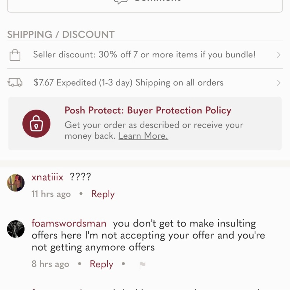 Rude Seller :)
